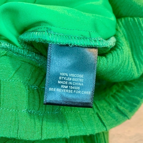 Palazzo Pants XL Emerald Green Curations QVC 100% Viscose Flowy Boho Relaxed Fit - Picture 8 of 13